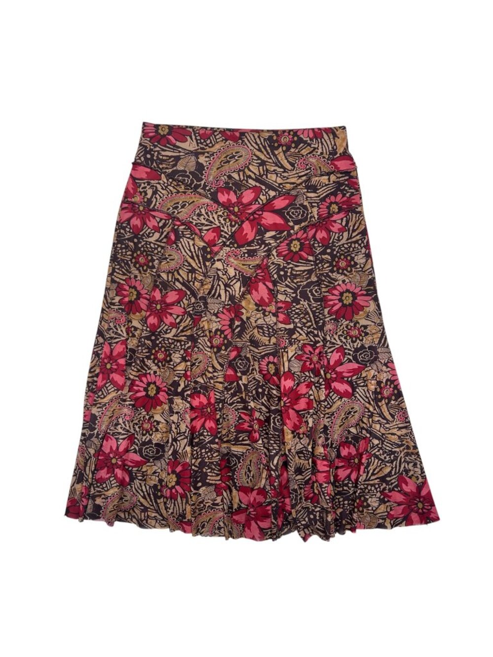 Vtg Requirements S/M Y2K Skirt Floral Patchwork Flowy Lined Boho Indie